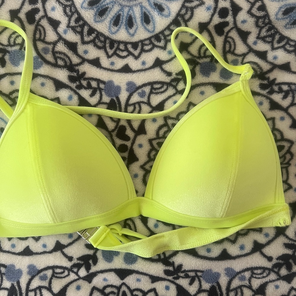 Yellow Triangle Bikini with Adjustable Ties